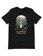 Load image into Gallery viewer, Olympic Spooky National Park Unisex t-shirt | BLACK