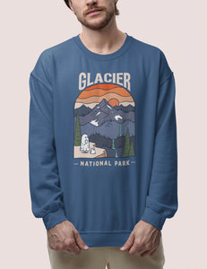 Glacier Spooky National Park Unisex Sweatshirt | LAKE BLUE