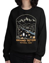 Load image into Gallery viewer, Grand teton Spooky National Park Unisex Sweatshirt | BLACK