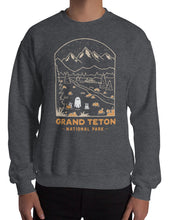 Load image into Gallery viewer, Grand Teton Spooky National Park Unisex Sweatshirt | CHARCOAL