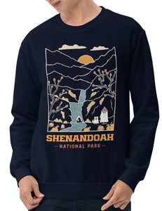 Shenandoah Minimal Spooky National Park Unisex Sweatshirt | NAVY