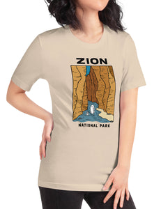 Zion Spooky National Park Unisex t-shirt | SOFT CREAM