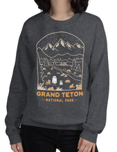 Load image into Gallery viewer, Grand Teton Spooky National Park Unisex Sweatshirt | CHARCOAL