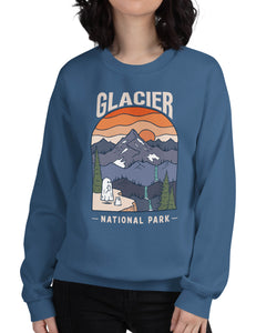Glacier Spooky National Park Unisex Sweatshirt | LAKE BLUE