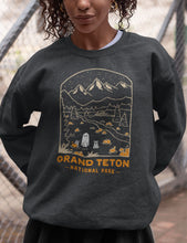 Load image into Gallery viewer, Grand Teton Spooky National Park Unisex Sweatshirt | CHARCOAL