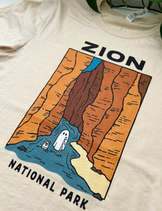 Zion Spooky National Park Unisex t-shirt | SOFT CREAM