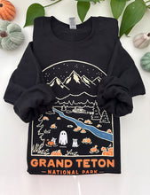 Load image into Gallery viewer, Grand teton Spooky National Park Unisex Sweatshirt | BLACK