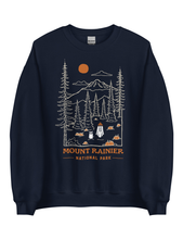 Load image into Gallery viewer, Mount Rainier Spooky National Park Unisex Sweatshirt | MIDNIGHT