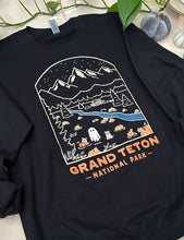 Load image into Gallery viewer, Grand teton Spooky National Park Unisex Sweatshirt | BLACK