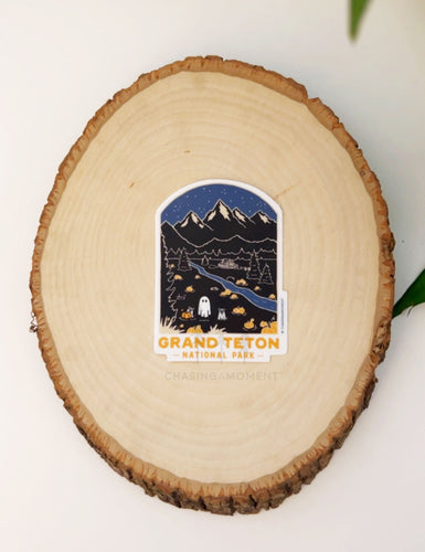 GRAND TETON Spooky National Park Vinyl Sticker