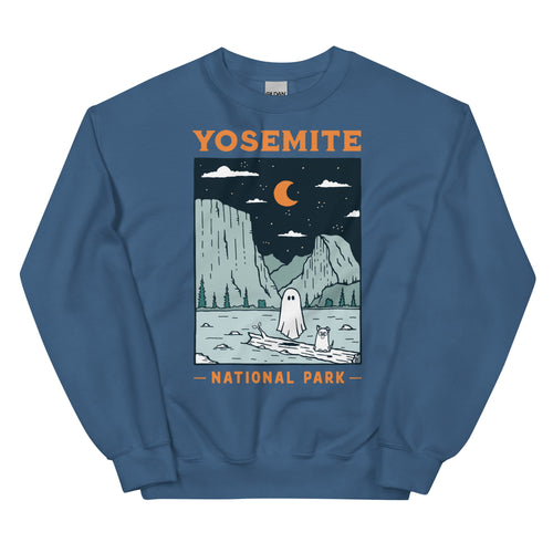 Yosemite Spooky National Park Unisex Sweatshirt | LAKE BLUE